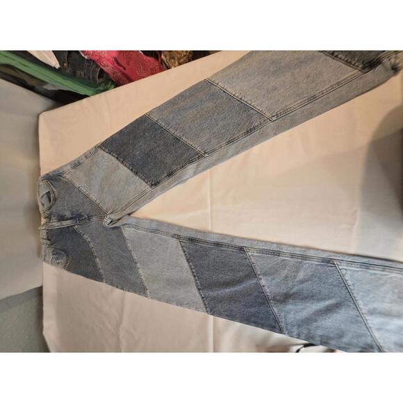 PacSun Denim - Women's Patchwork Straight Leg Jeans by Jacques